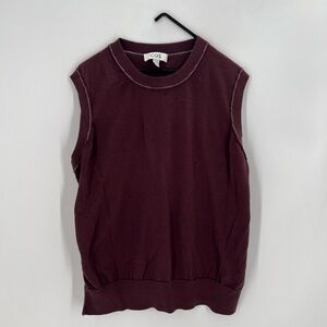 Cos Regular Fit Mulberry Silk Blend Knitted Contrast Seam Vest